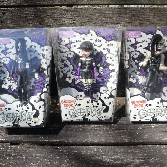 NEW VINTAGE Bleeding Edge Goths Dolls collectable Mall goth punk emo kid - Picture 1 of 13